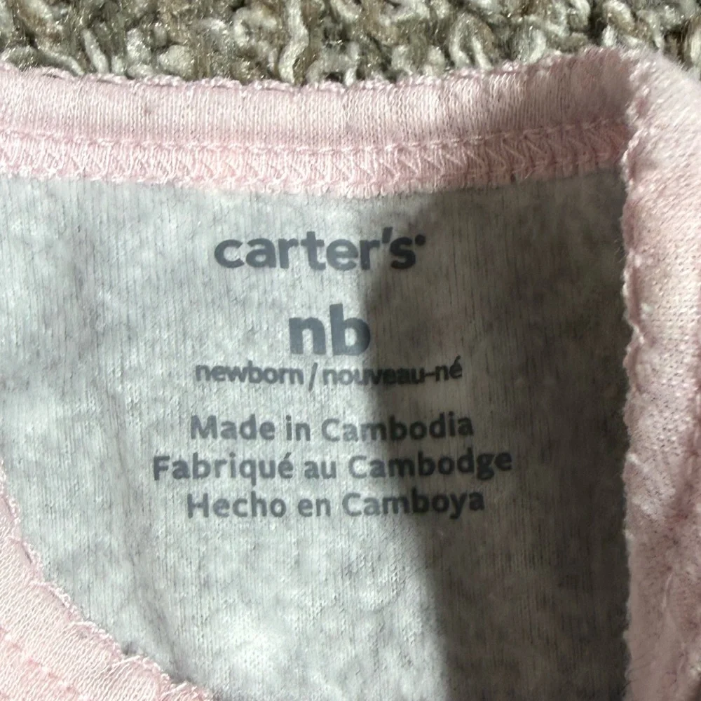 Carter's Baby Girl Polka Dot Unicorn Fleece Footed Pajamas Size Newborn